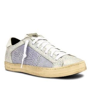 P448 John Sneaker Silver & Lilac Purple Women's Size 36 US5